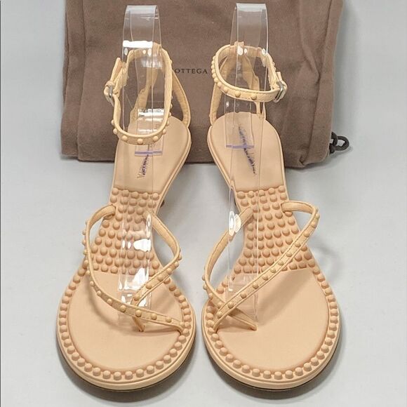 Bottega Veneta Lagoon Bubble Low Kitten Heel Sandals size 37 - Picture 11 of 14